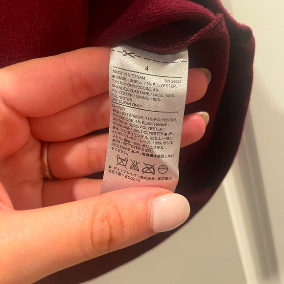 Banana Republic Maroon Peplum Top - Picture 4 of 4